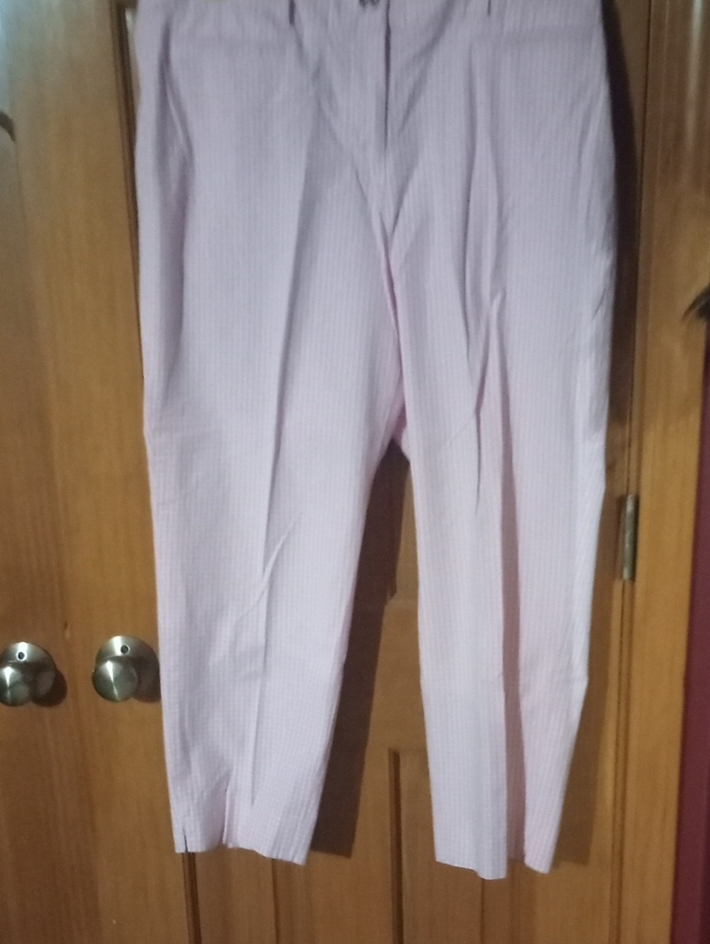 Talbots Pink And White Checked Pants